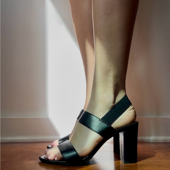 French Connection Black Strappy Heels - Picture 1 of 9